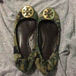 Rare Tory Burch camouflage flats